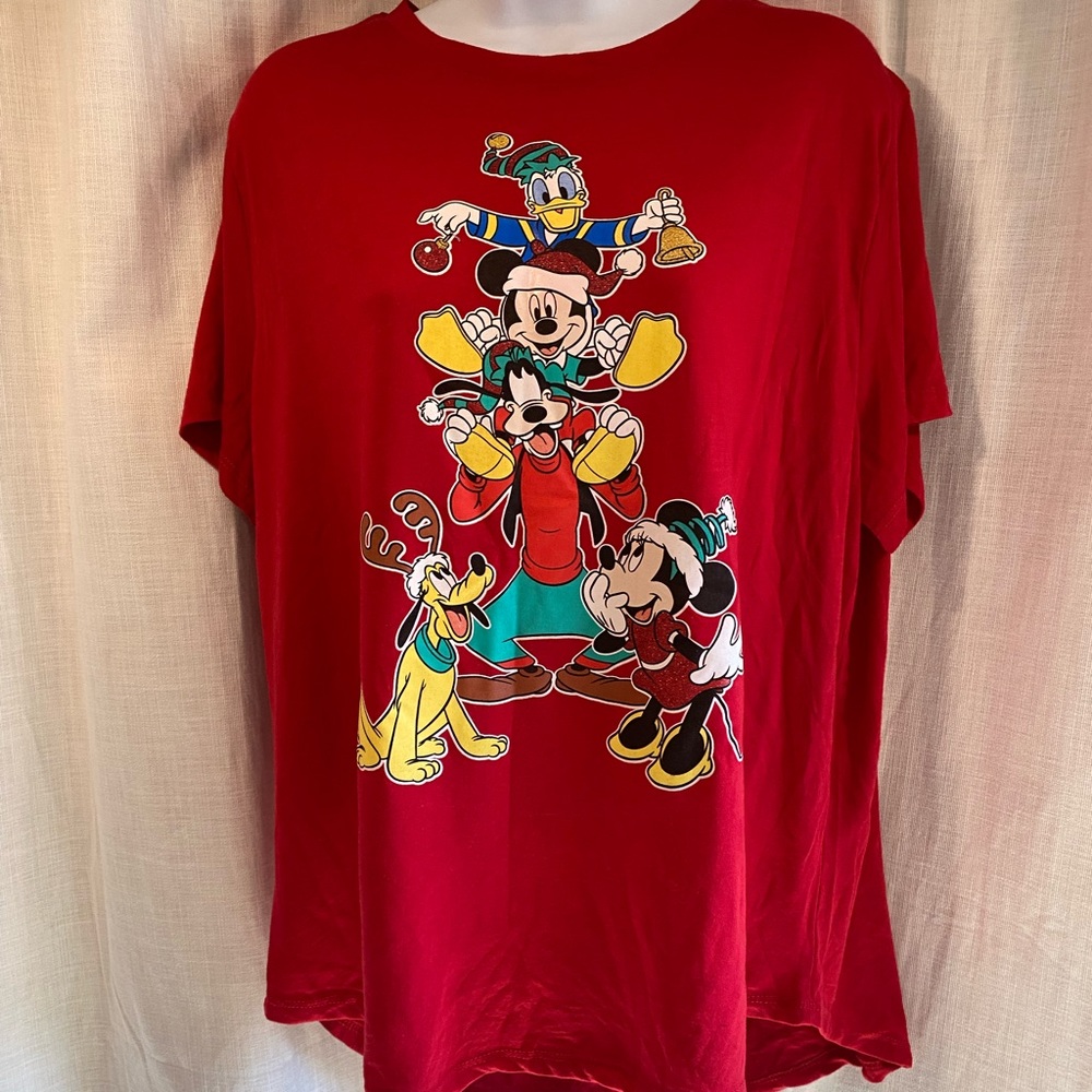 Disney Character Christmas T-Shirt Youth/Womens XXXL